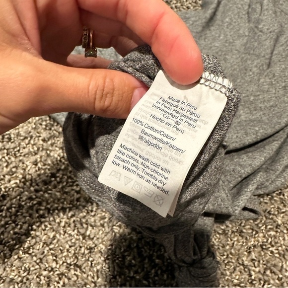 Madewell XXS gray tshirt with front tie - Picture 5 of 5